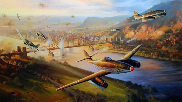 Abbildung einer Me-262 in Remagen (créditos de la ilustra
