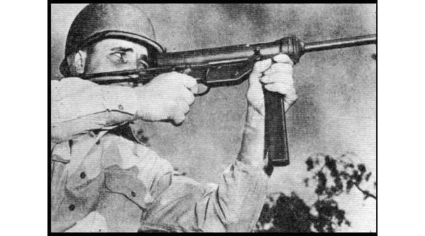 Amerikanischer Soldat mit M3.